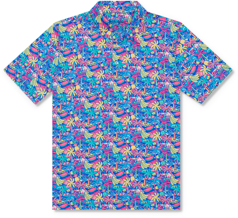 Chubbies 01. MENS APPAREL - MENS SS SHIRTS - MENS SS POLO Men's Performance Polo 2.0 THE TROPICAL BUNCH