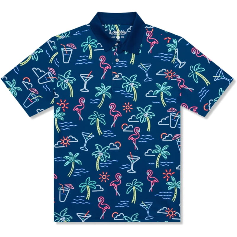 Chubbies 01. MENS APPAREL - MENS SS SHIRTS - MENS SS POLO Men's Performance Polo 2.0 THE NEON LIGHT