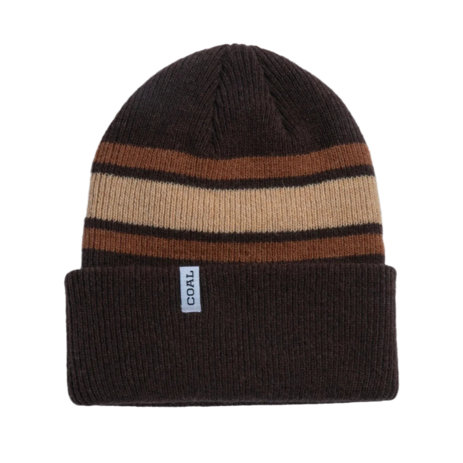 Coal Headwear 11. HATS - HATS WINTER - HATS WINTER The Haines Recycled Wool Beanie BROWN|YELLOW