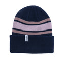 The Haines Recycled Wool Beanie Coal Headwear - NAVY|PURPLE