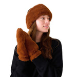 MER-SEA 11. HATS - HATS WINTER - HATS WINTER Women's Cozy Cabin Faux Fur Headband GINGER|NAVY OS