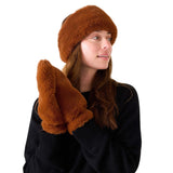 MER-SEA 10. GIFTS|ACCESSORIES - WOMENS ACCESSORIES - WOMENS GLOVES CASUAL Women's Cozy Cabin Faux Fur Mittens GINGER|NAVY OS