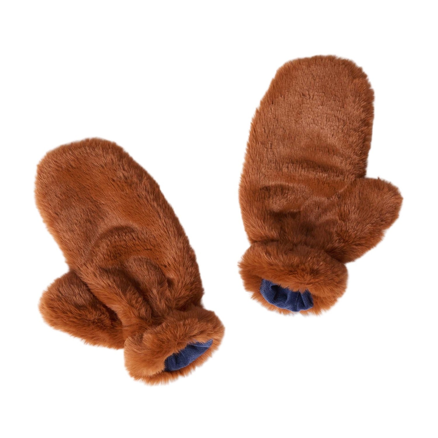 MER-SEA 10. GIFTS|ACCESSORIES - WOMENS ACCESSORIES - WOMENS GLOVES CASUAL Women's Cozy Cabin Faux Fur Mittens GINGER|NAVY OS