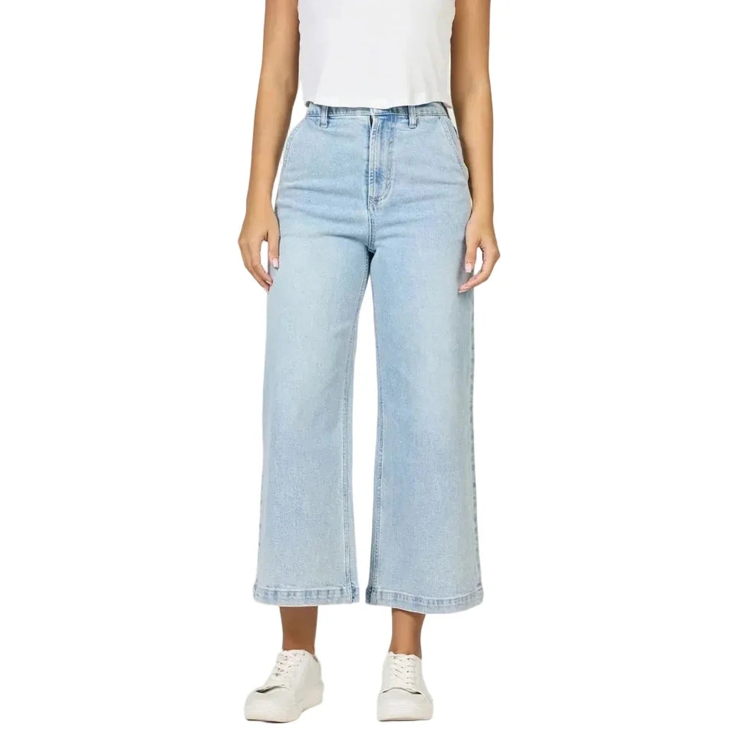 Women’s Audrey High Rise Wide Leg Cropped Jeans Dear John