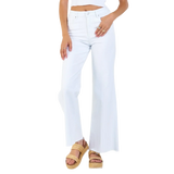 Dear John Denim 02. WOMENS APPAREL - WOMENS PANTS - WOMENS PANTS CASUAL Women's Fiona Super High Rise Wide Leg Jeans WHT WHITE