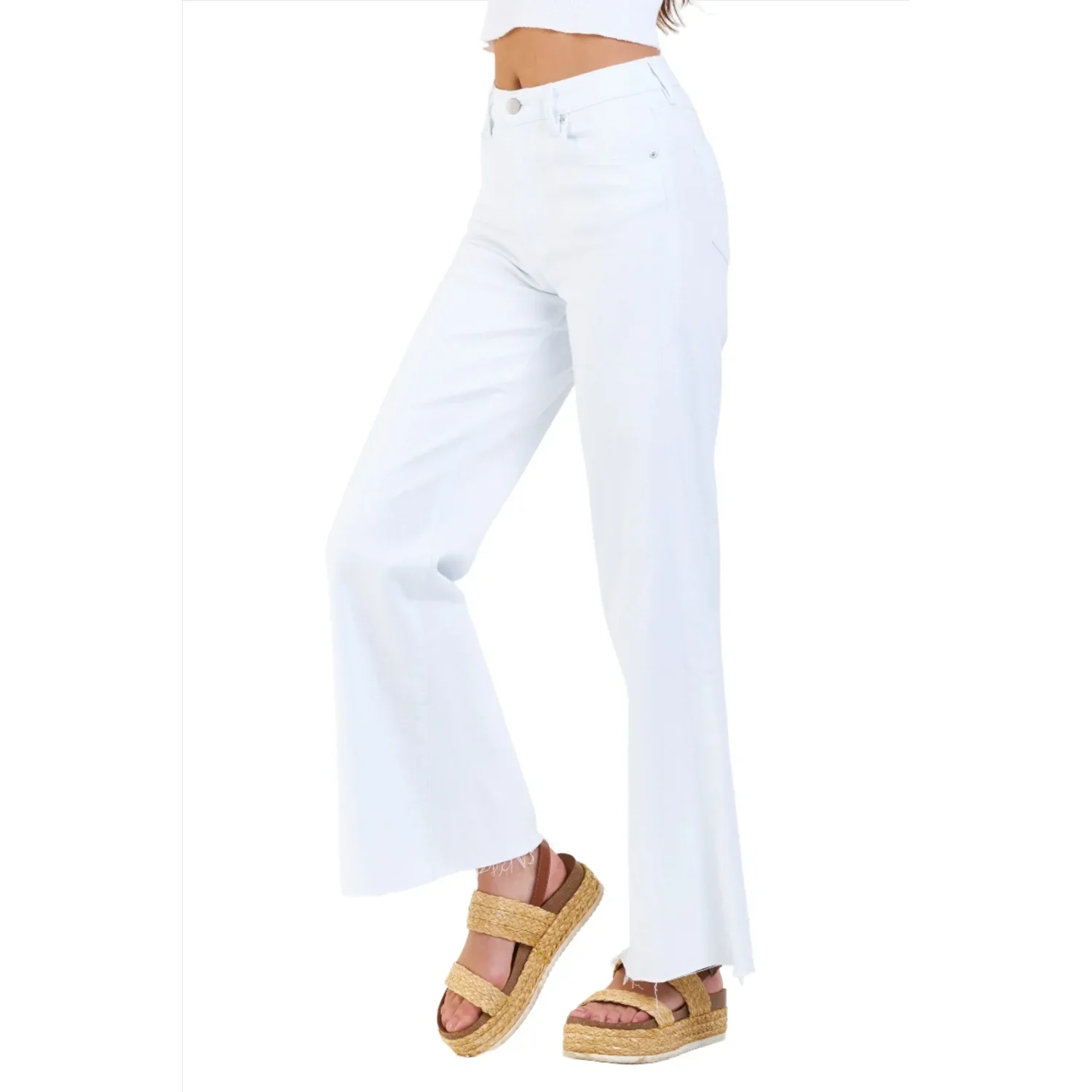 Dear John Denim 02. WOMENS APPAREL - WOMENS PANTS - WOMENS PANTS CASUAL Women's Fiona Super High Rise Wide Leg Jeans WHT WHITE