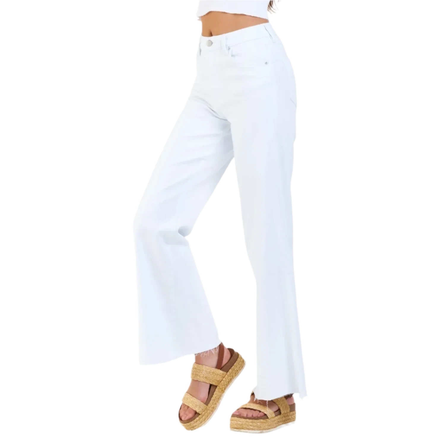 Dear John Denim 02. WOMENS APPAREL - WOMENS PANTS - WOMENS PANTS CASUAL Women's Fiona Super High Rise Wide Leg Jeans WHT WHITE