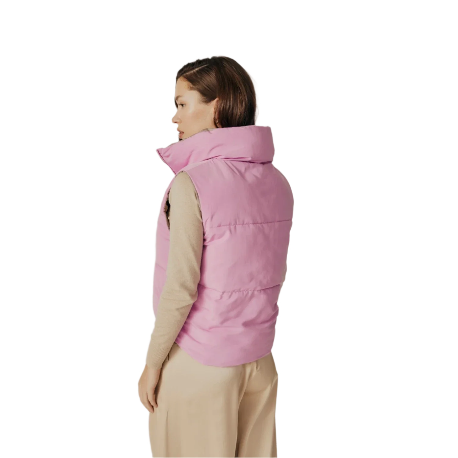 Deluc 02. WOMENS APPAREL - WOMENS VEST - WOMENS VEST INSULATED Women's Kanvas Reversible Puffer Gilet PINK | MINK