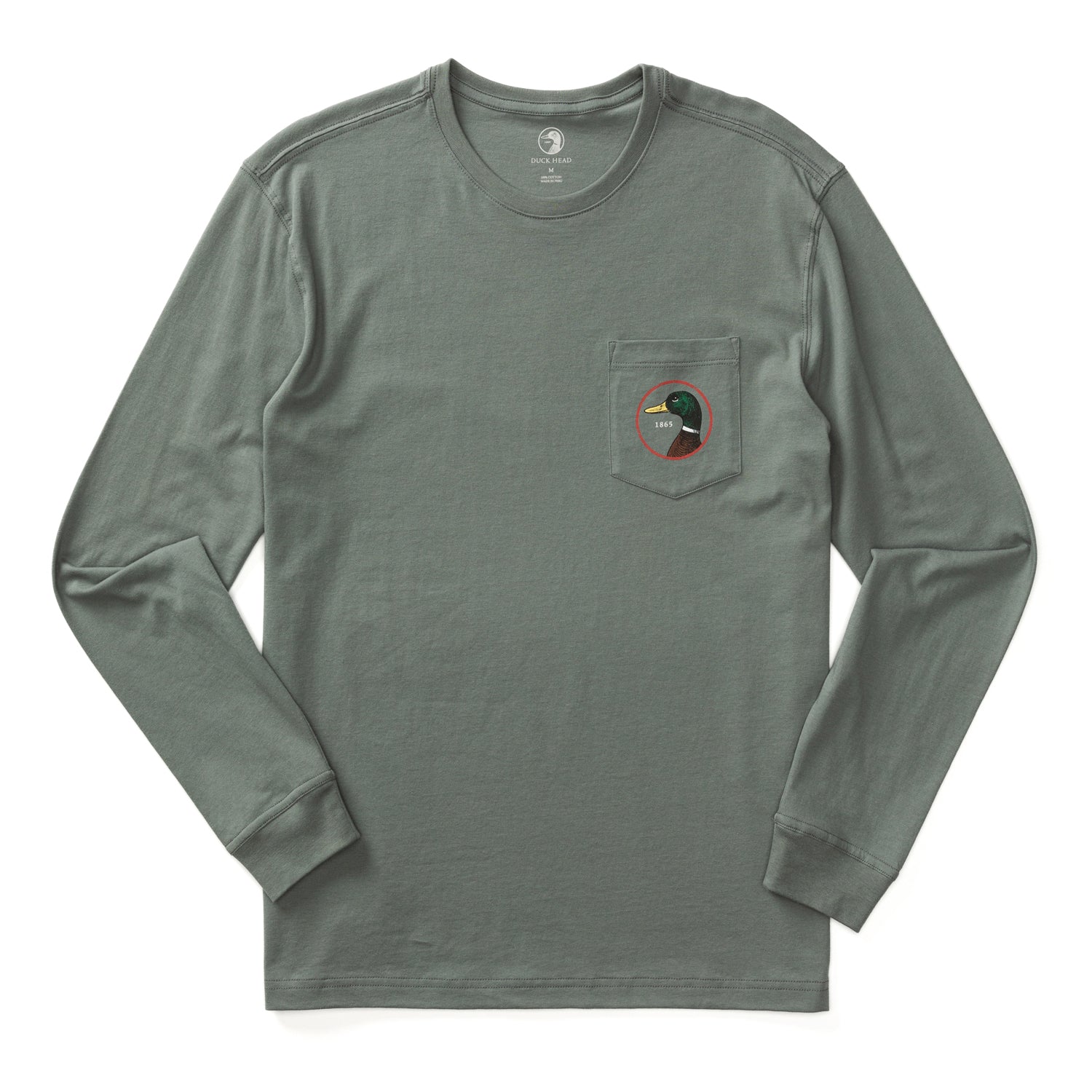 Duck Head 01. MENS APPAREL - MENS T-SHIRTS - MENS T-SHIRT SS Men's Duck Head Logo Long Sleeve T-Shirt 029 SEDONA SAGE