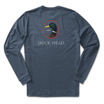 Duck Head 01. MENS APPAREL - MENS T-SHIRTS - MENS T-SHIRT SS Men's Duck Head Logo Long Sleeve T-Shirt 420 HEATHER NAVY
