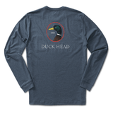 Duck Head 01. MENS APPAREL - MENS T-SHIRTS - MENS T-SHIRT SS Men's Duck Head Logo Long Sleeve T-Shirt 420 HEATHER NAVY