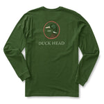 Duck Head 01. MENS APPAREL - MENS T-SHIRTS - MENS T-SHIRT SS Men's Duck Head Logo Long Sleeve T-Shirt PINE GREEN