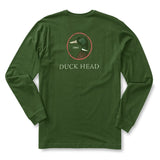 Duck Head 01. MENS APPAREL - MENS T-SHIRTS - MENS T-SHIRT SS Men's Duck Head Logo Long Sleeve T-Shirt PINE GREEN