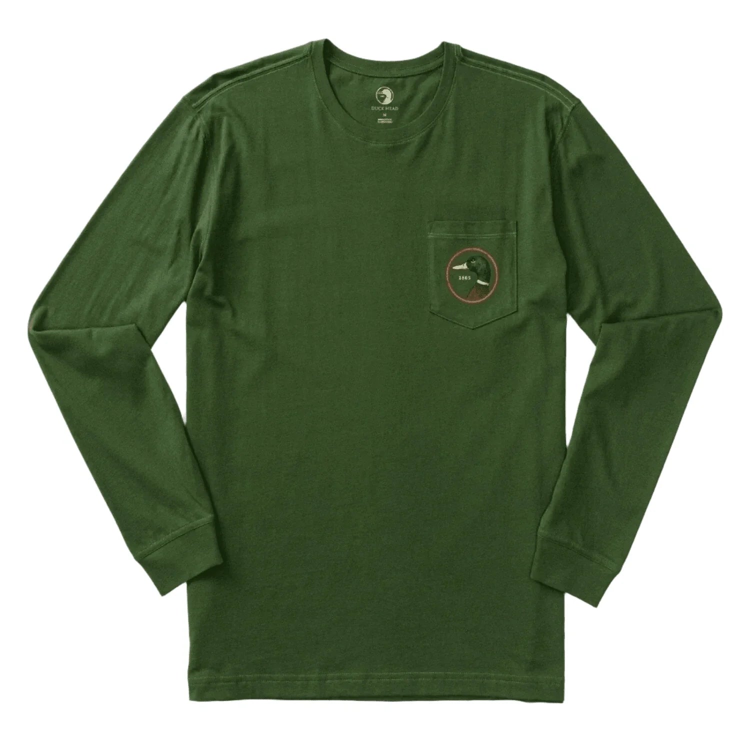 Duck Head 01. MENS APPAREL - MENS T-SHIRTS - MENS T-SHIRT SS Men's Duck Head Logo Long Sleeve T-Shirt PINE GREEN