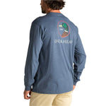 Duck Head 01. MENS APPAREL - MENS T-SHIRTS - MENS T-SHIRT SS Men's Duck Head Logo Long Sleeve T-Shirt 420 HEATHER NAVY