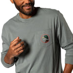 Duck Head 01. MENS APPAREL - MENS T-SHIRTS - MENS T-SHIRT SS Men's Duck Head Logo Long Sleeve T-Shirt 029 SEDONA SAGE