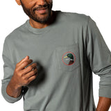 Duck Head 01. MENS APPAREL - MENS T-SHIRTS - MENS T-SHIRT SS Men's Duck Head Logo Long Sleeve T-Shirt 029 SEDONA SAGE