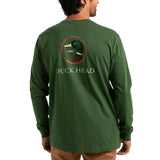 Duck Head 01. MENS APPAREL - MENS T-SHIRTS - MENS T-SHIRT SS Men's Duck Head Logo Long Sleeve T-Shirt PINE GREEN