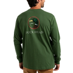 Duck Head 01. MENS APPAREL - MENS T-SHIRTS - MENS T-SHIRT LS Men's Duck Head Logo Long Sleeve T-Shirt PINE GREEN