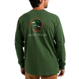 Duck Head 01. MENS APPAREL - MENS T-SHIRTS - MENS T-SHIRT LS Men's Duck Head Logo Long Sleeve T-Shirt PINE GREEN