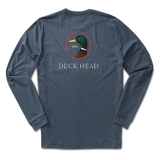 Duck Head 01. MENS APPAREL - MENS T-SHIRTS - MENS T-SHIRT LS Men's Duck Head Logo Long Sleeve T-Shirt 420 HEATHER NAVY