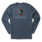 Duck Head 01. MENS APPAREL - MENS T-SHIRTS - MENS T-SHIRT LS Men's Duck Head Logo Long Sleeve T-Shirt 420 HEATHER NAVY