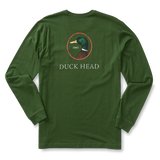 Duck Head 01. MENS APPAREL - MENS T-SHIRTS - MENS T-SHIRT LS Men's Duck Head Logo Long Sleeve T-Shirt PINE GREEN