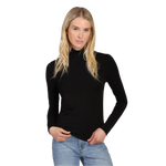 Dylan 02. WOMENS APPAREL - WOMENS LS SHIRTS - WOMENS LS CASUAL Women's Essential Turtleneck BLACK