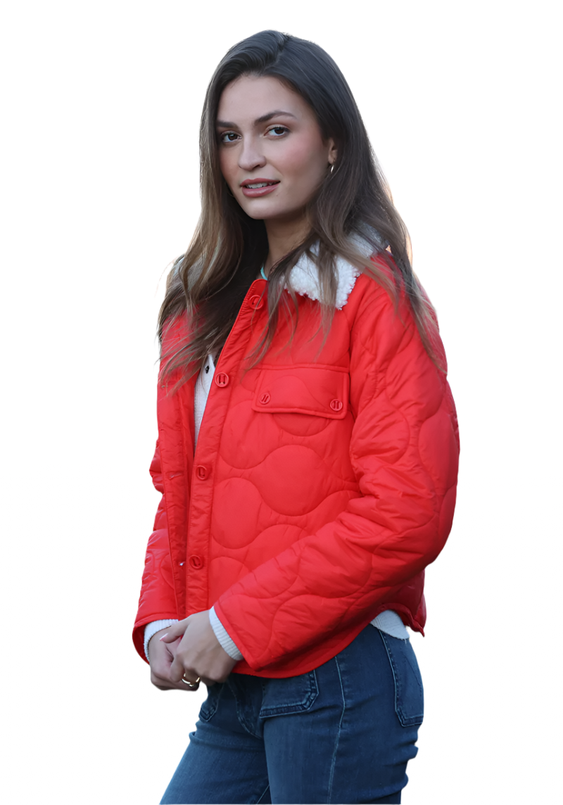 Dylan 02. WOMENS APPAREL - WOMENS JACKETS - WOMENS JACKETS CASUAL Women's Peyton Quilt Jacket FIERY RED