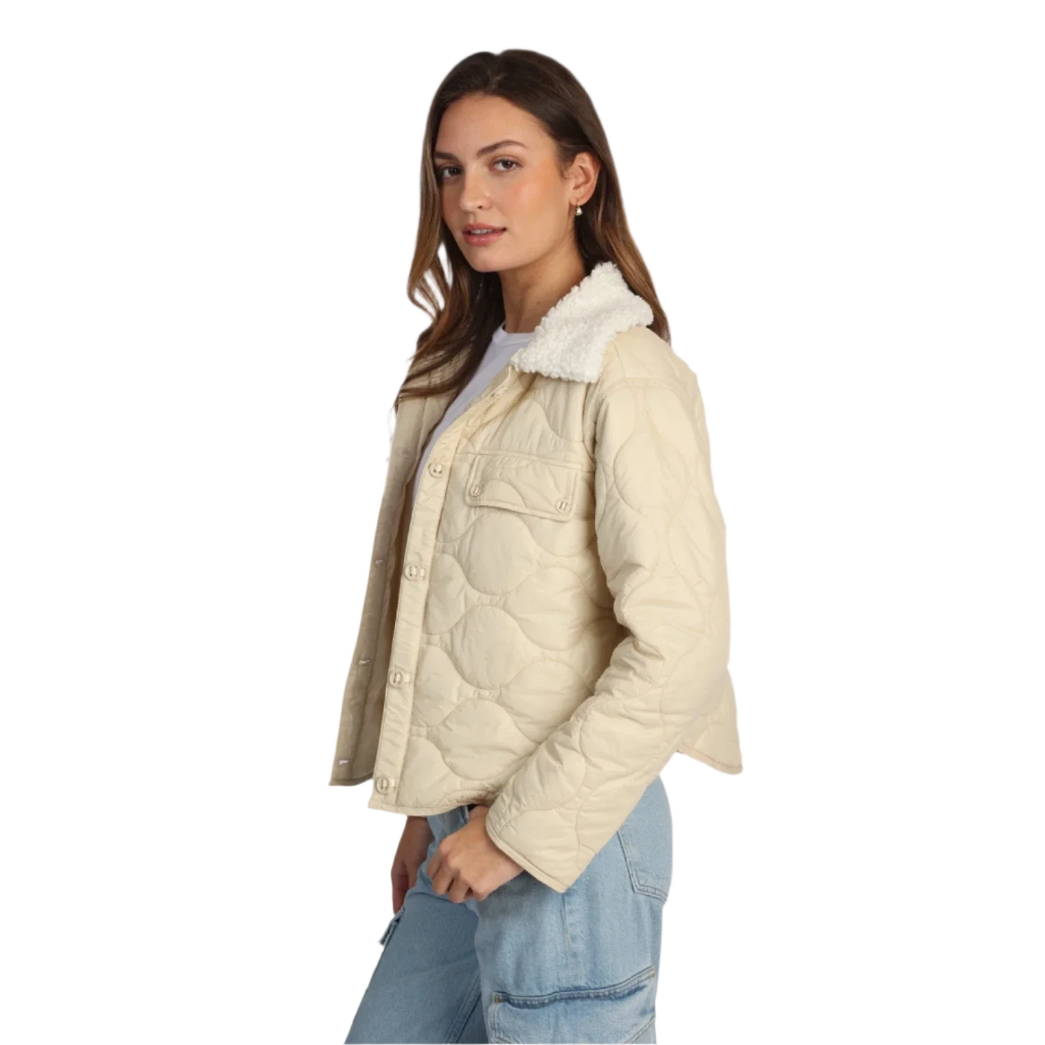 Dylan 02. WOMENS APPAREL - WOMENS JACKETS - WOMENS JACKETS CASUAL Women's Peyton Quilt Jacket OFF WHITE