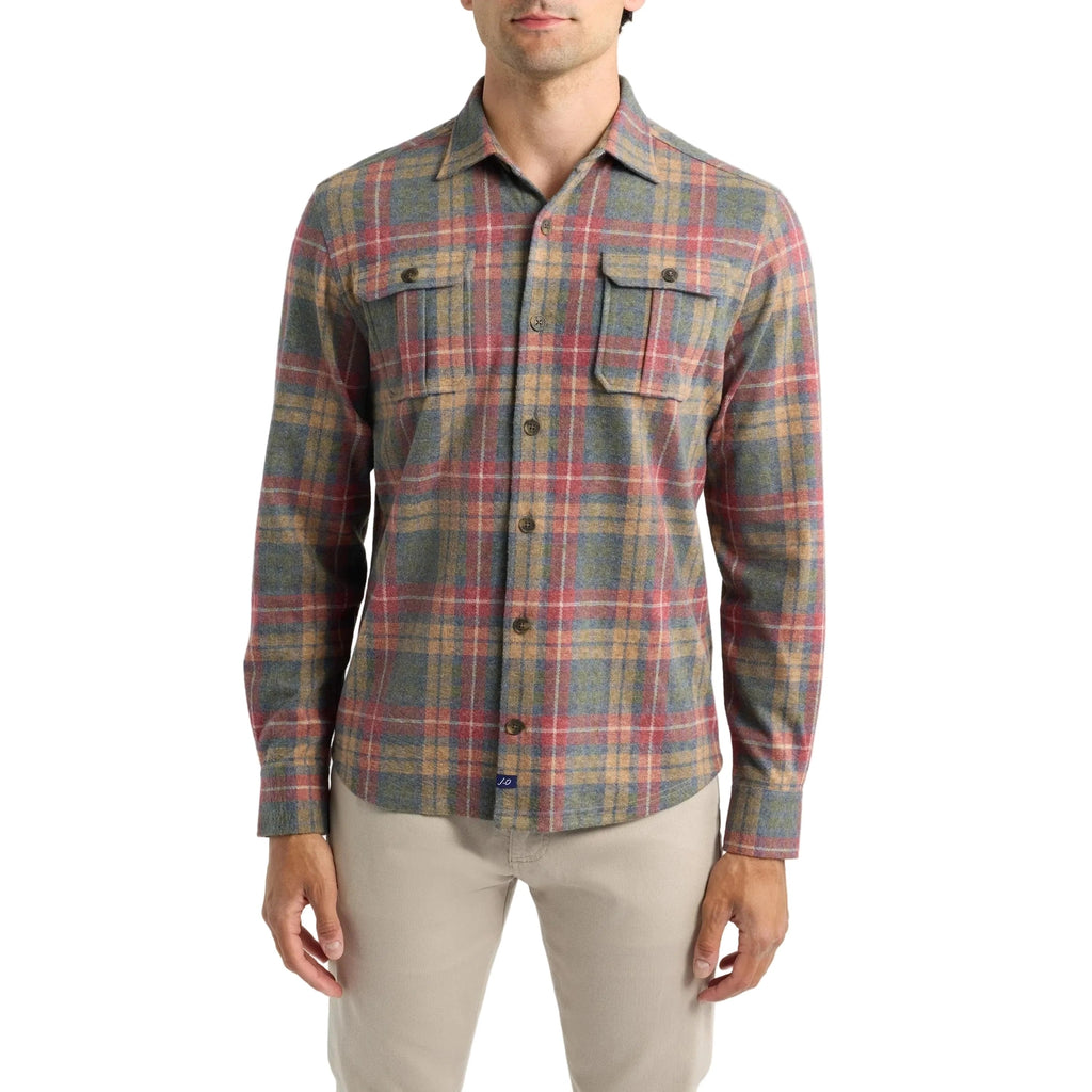 Men’s Yule Tartan Button Up Shirt Johnnie-O - FOREST / S