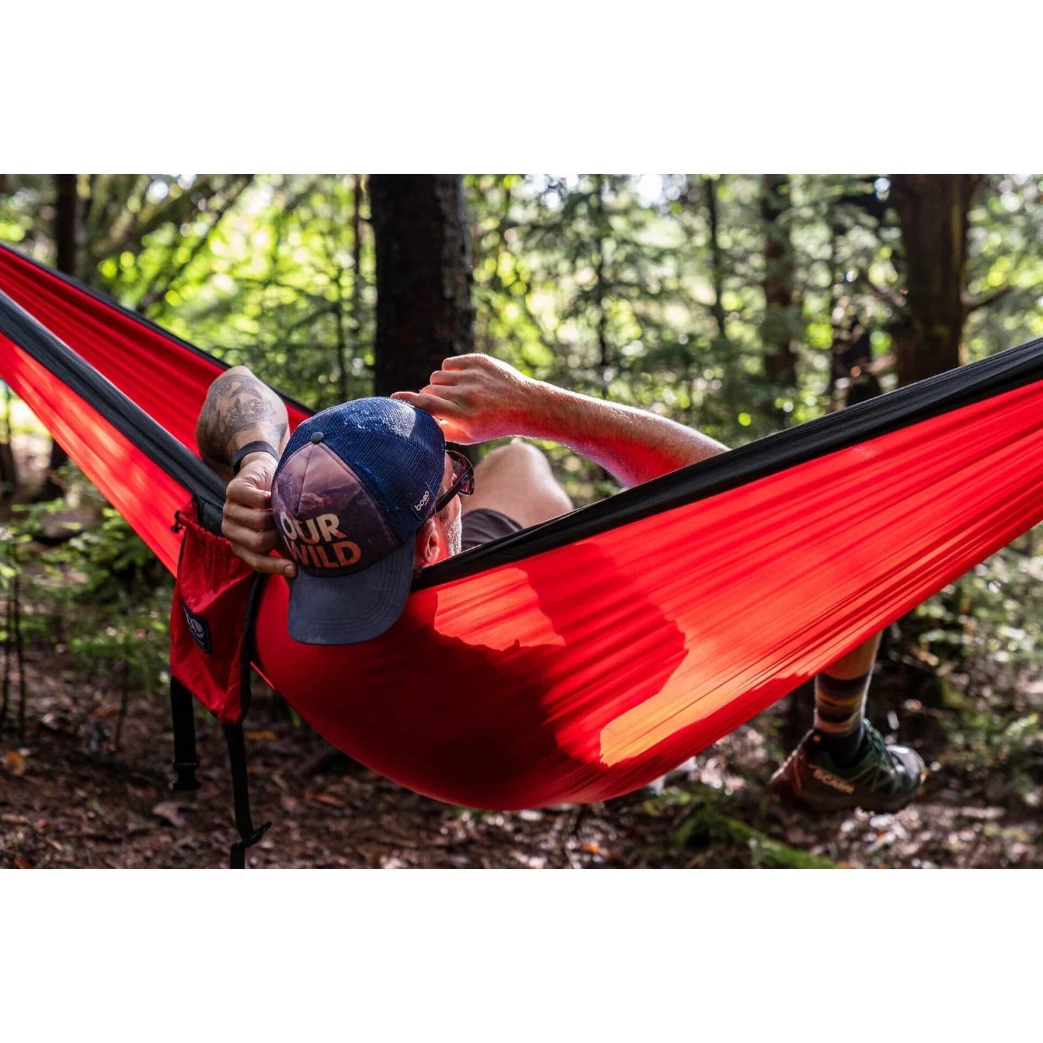 Eagles Nest Outfitters HARDGOODS - CAMP|HIKE|TRAVEL - HAMMOCKS DoubleNest Hammock RED | CHARCOAL