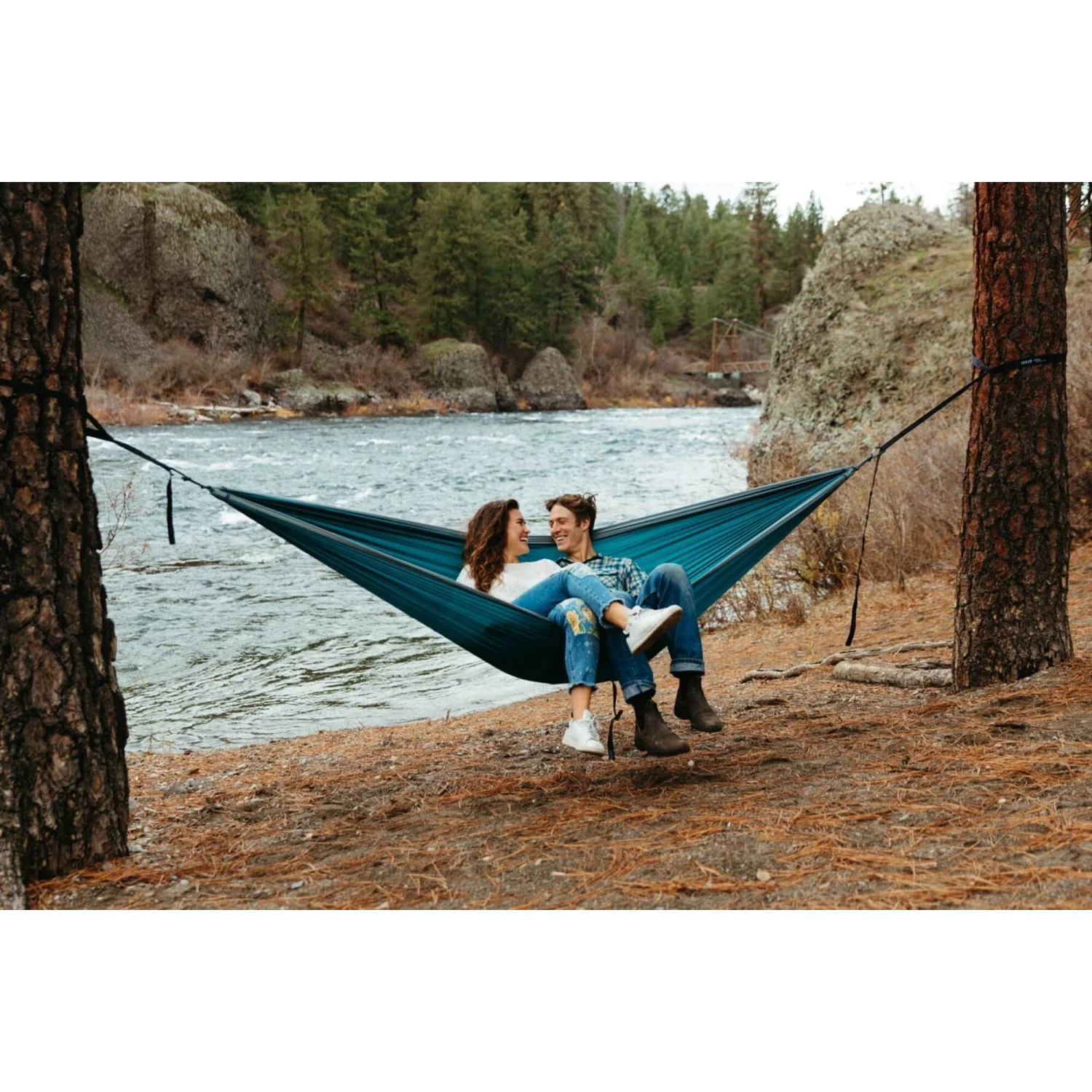 Eagles Nest Outfitters HARDGOODS - CAMP|HIKE|TRAVEL - HAMMOCKS DoubleNest Hammock SEAFOAM | GREY