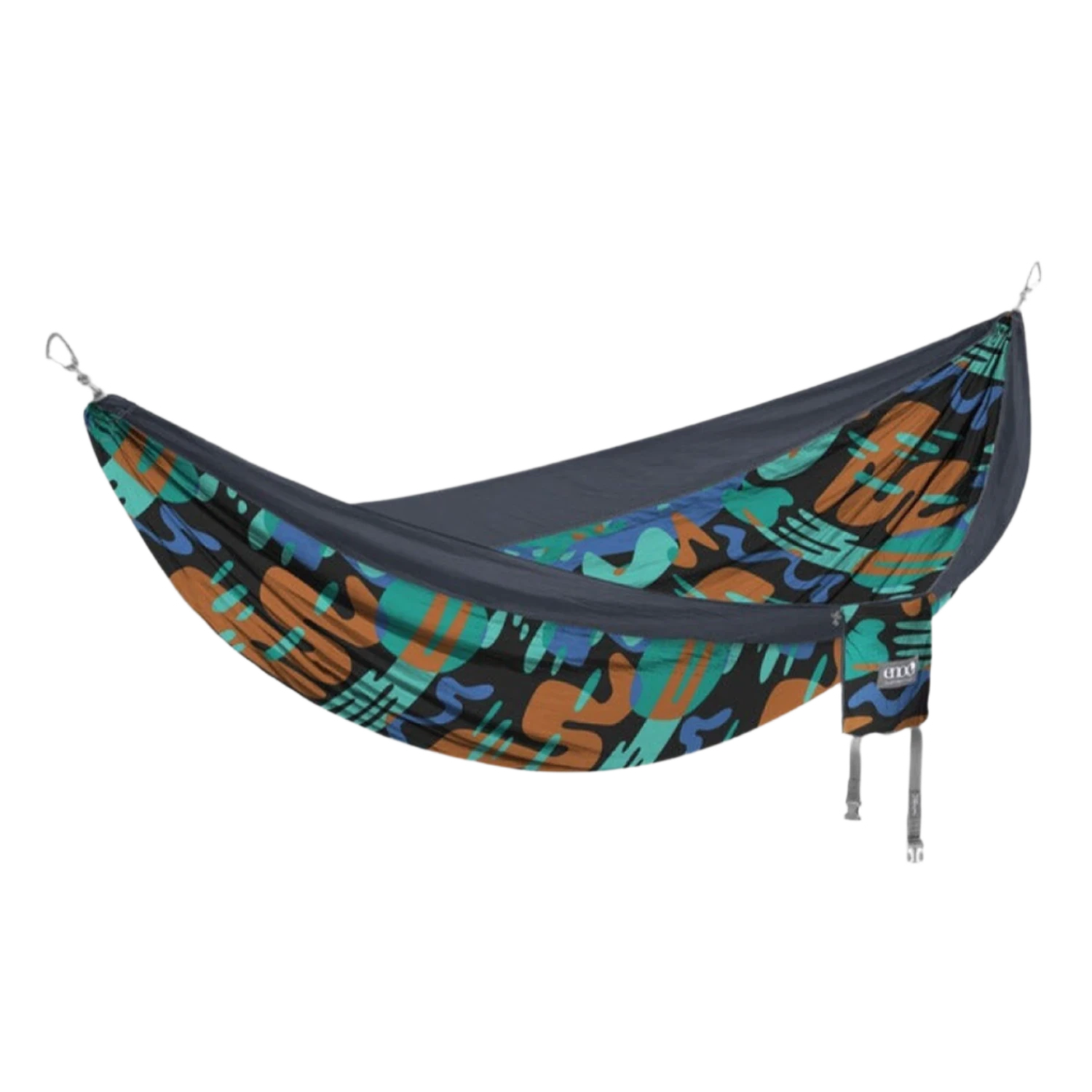 Eagles Nest Outfitters HARDGOODS - CAMP|HIKE|TRAVEL - HAMMOCKS DoubleNest Print Hammock LAGOON | CHARCOAL