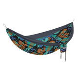 Eagles Nest Outfitters HARDGOODS - CAMP|HIKE|TRAVEL - HAMMOCKS DoubleNest Print Hammock LAGOON | CHARCOAL