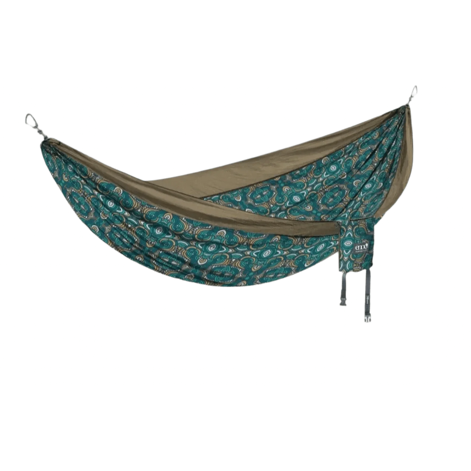 Eagles Nest Outfitters 12. HARDGOODS - CAMP|HIKE|TRAVEL - HAMMOCKS DoubleNest Printed Hammock - Giving Back GOND ROOTS | KHAKI