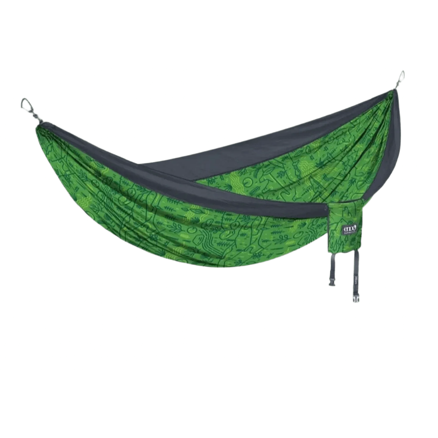 Eagles Nest Outfitters 12. HARDGOODS - CAMP|HIKE|TRAVEL - HAMMOCKS DoubleNest Printed Hammock - Giving Back OUTSIDE LNT | CHARCOAL