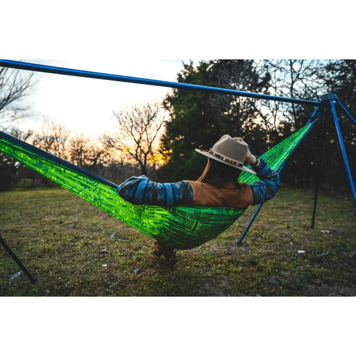 Eagles Nest Outfitters 12. HARDGOODS - CAMP|HIKE|TRAVEL - HAMMOCKS DoubleNest Printed Hammock - Giving Back OUTSIDE LNT | CHARCOAL