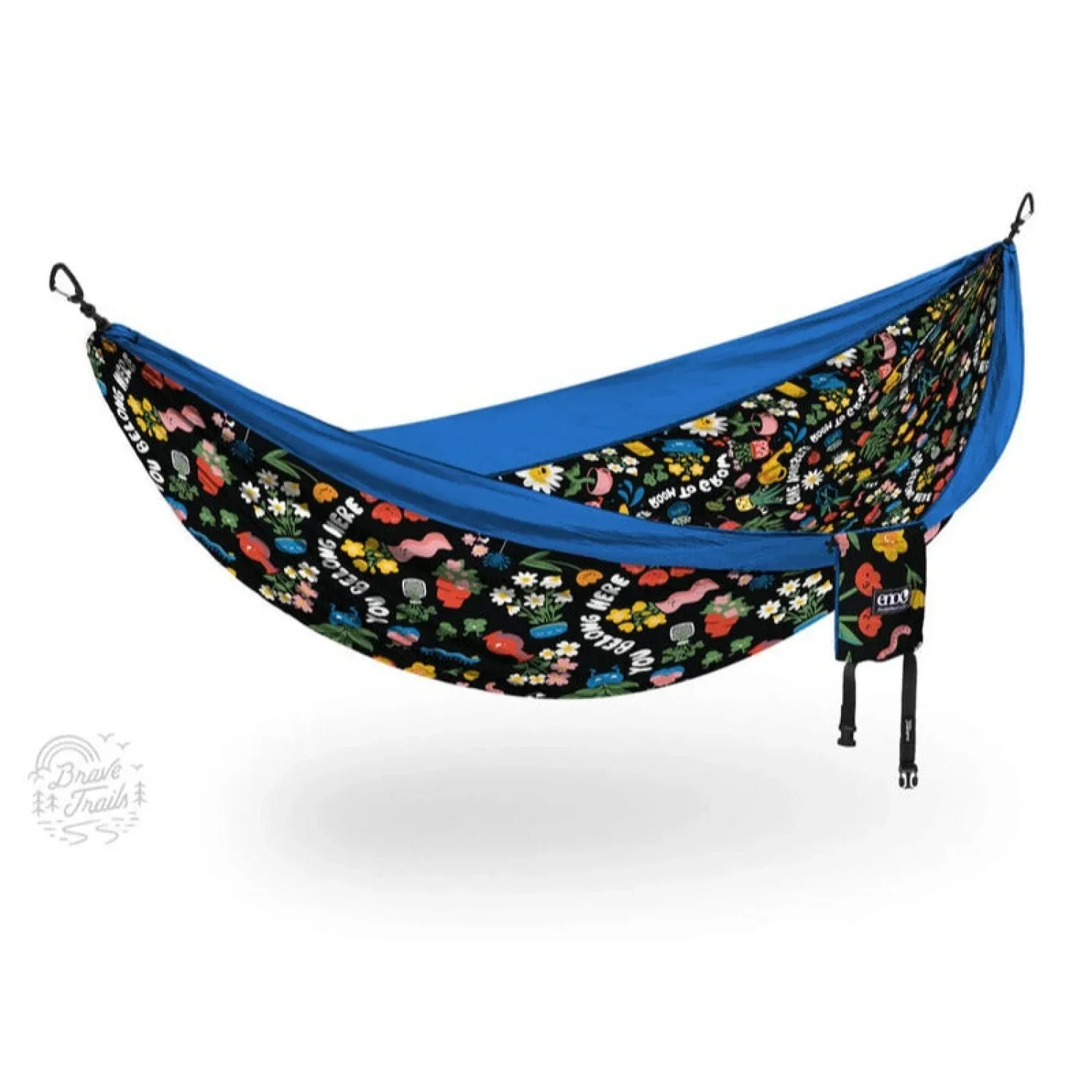 Eagles Nest Outfitters 17. CAMPING ACCESS - HAMMOCKS DoubleNest Printed Hammock - Giving Back ROOM TO GROW - BRAVE TRAILS | TEAL