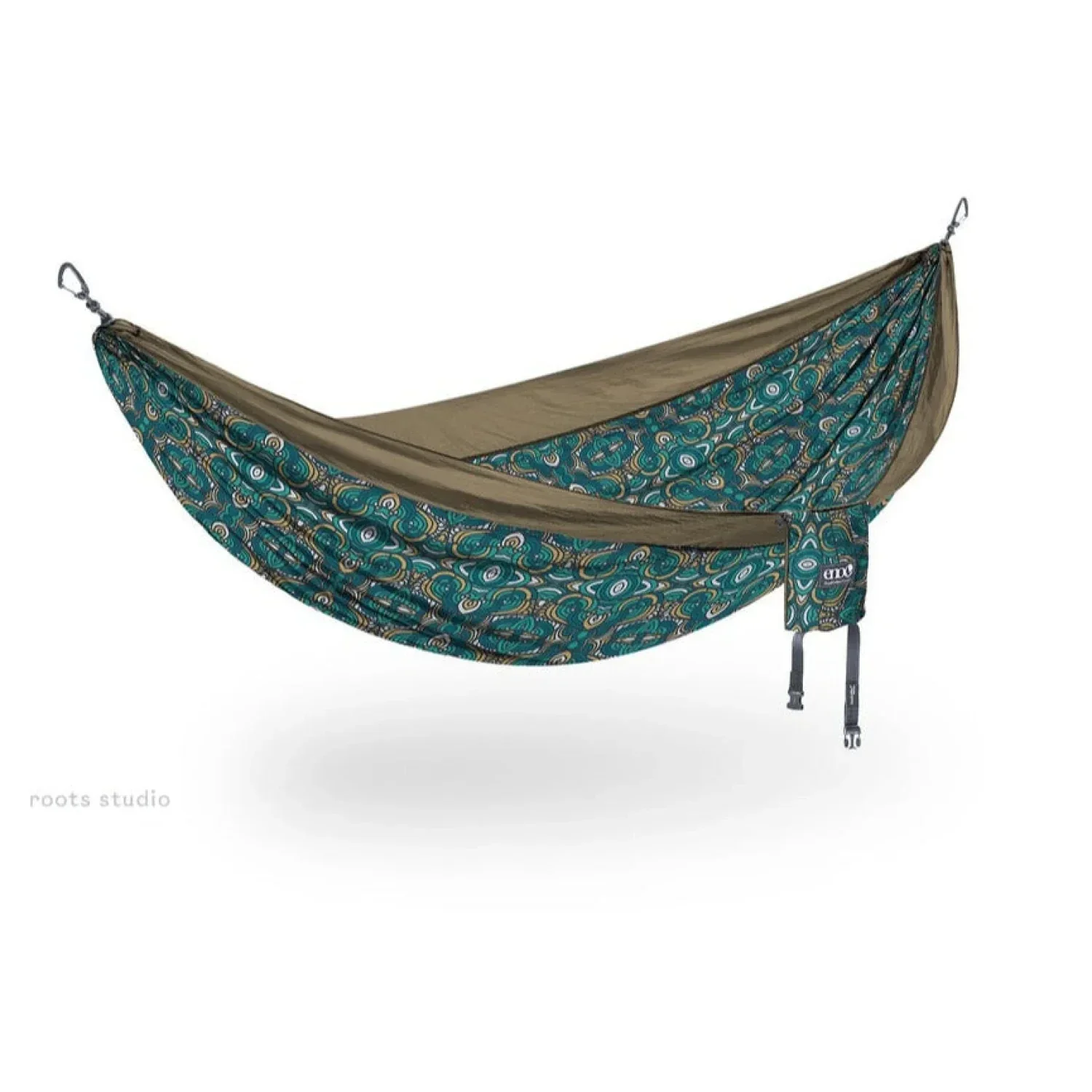 Eagles Nest Outfitters HARDGOODS - CAMP|HIKE|TRAVEL - HAMMOCKS DoubleNest Printed Hammock - Giving Back GOND ROOTS | KHAKI