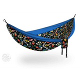 Eagles Nest Outfitters HARDGOODS - CAMP|HIKE|TRAVEL - HAMMOCKS DoubleNest Printed Hammock - Giving Back ROOM TO GROW - BRAVE TRAILS | TEAL