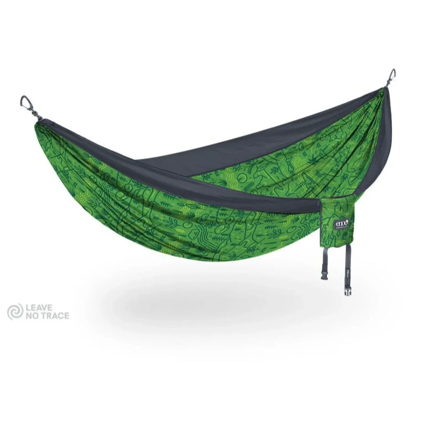 Eagles Nest Outfitters HARDGOODS - CAMP|HIKE|TRAVEL - HAMMOCKS DoubleNest Printed Hammock - Giving Back OUTSIDE LNT | CHARCOAL