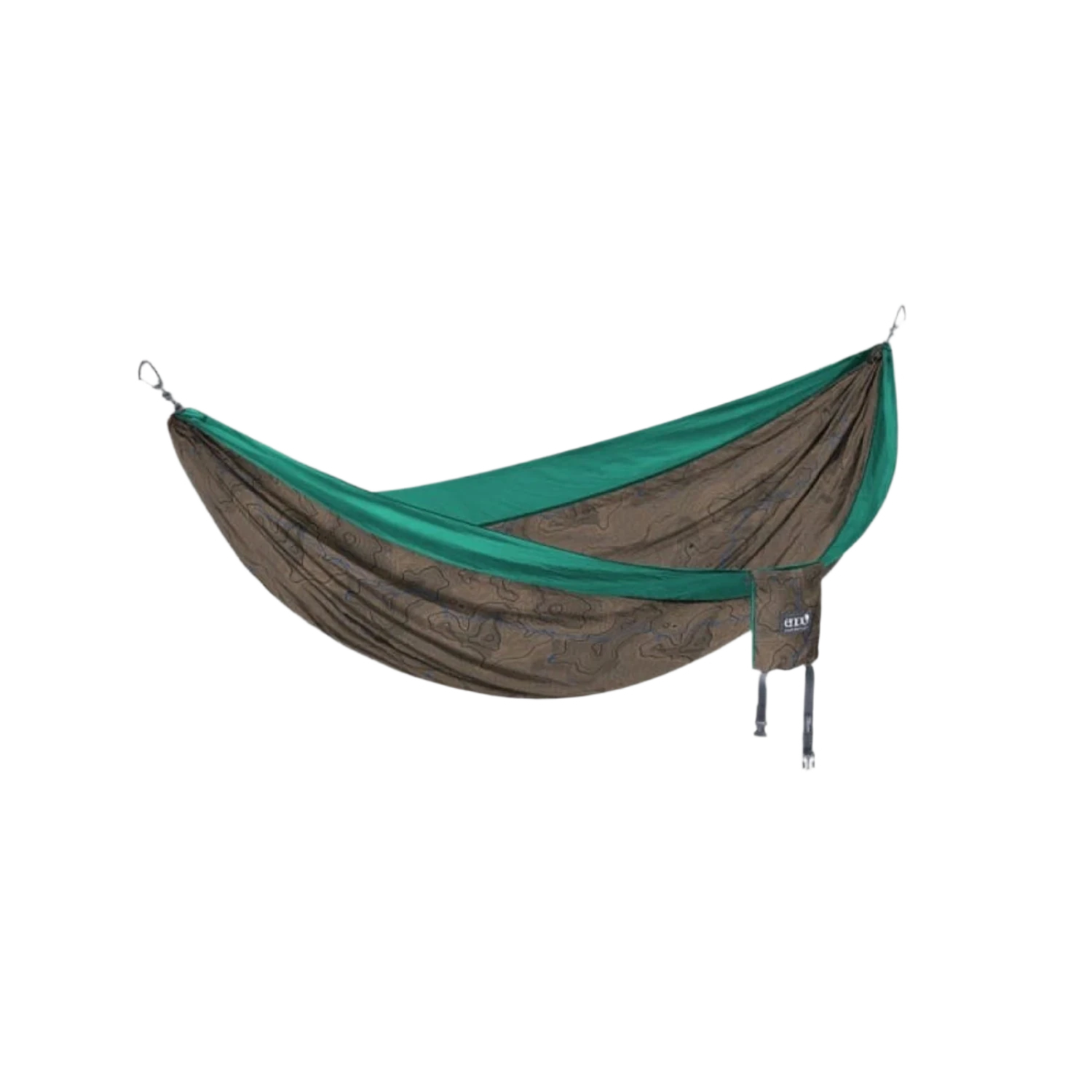 Eagles Nest Outfitters HARDGOODS - CAMP|HIKE|TRAVEL - HAMMOCKS DoubleNest Printed Hammock - Giving Back TOPO ATC | EMERALD