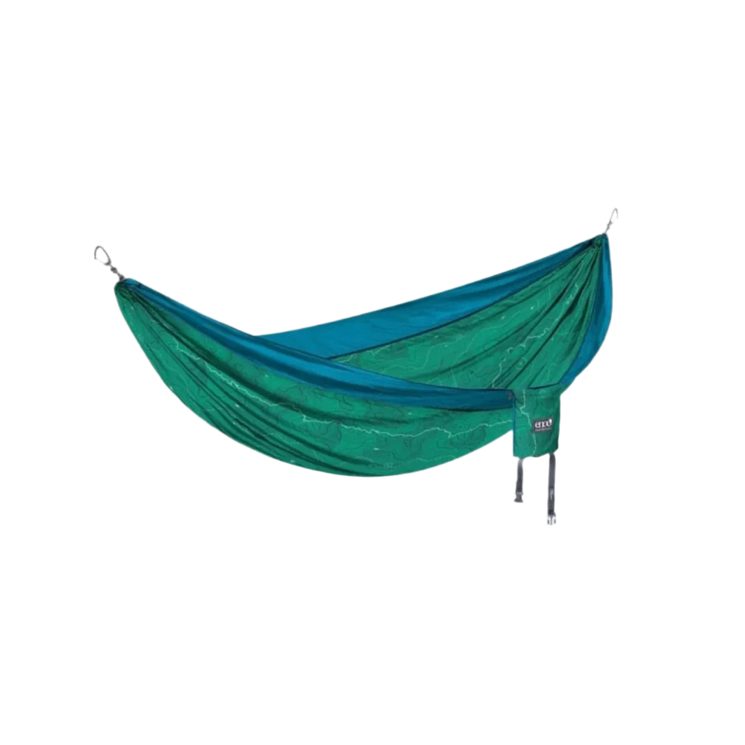 Eagles Nest Outfitters HARDGOODS - CAMP|HIKE|TRAVEL - HAMMOCKS DoubleNest Printed Hammock - Giving Back TOPO PCT | TEAL