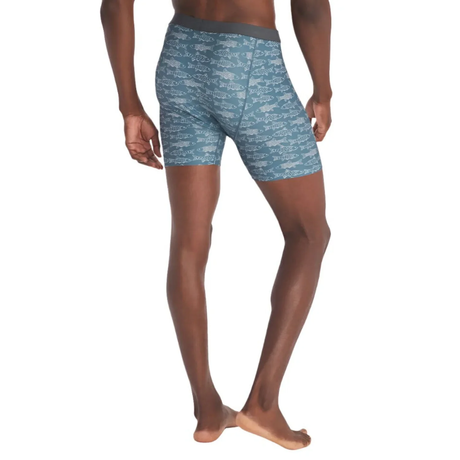 Exofficio 01. MENS APPAREL - MENS UNDERWEAR - MENS UNDERWEAR Men's Give-n-Go 2.0 Boxer Brief STEEL BLUE FISH