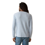 Faherty 01. MENS APPAREL - MENS LS SHIRTS - MENS LS CASUAL Men's Cloud Cotton Long Sleeve Henley LIH LIGHT BLUE HEATHER