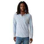Faherty 01. MENS APPAREL - MENS LS SHIRTS - MENS LS CASUAL Men's Cloud Cotton Long Sleeve Henley LIH LIGHT BLUE HEATHER