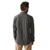 Faherty 01. MENS APPAREL - MENS LS SHIRTS - MENS LS BUTTON UP Men's Coastline Knit Shirt ROW CHARCOAL HEATHER TWILL