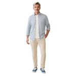 Faherty 01. MENS APPAREL - MENS LS SHIRTS - MENS LS BUTTON UP Men's Coastline Knit Shirt OBU OCEANSIDE BLUE
