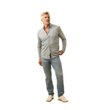 Faherty 01. MENS APPAREL - MENS LS SHIRTS - MENS LS BUTTON UP Men's Coastline Knit Shirt AML AUTUMN STORM PLAID
